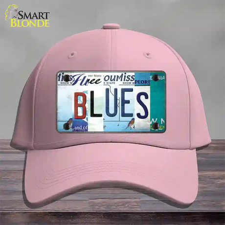 Blues Strip Art Novelty License Plate Hat Tag Cotton / Pink