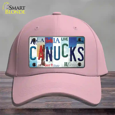 Canucks Strip Art Novelty License Plate Hat Tag Cotton / Pink