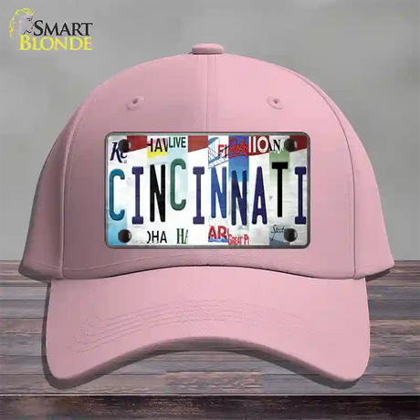 Cincinnati Strip Art Novelty License Plate Hat Tag Cotton / Pink