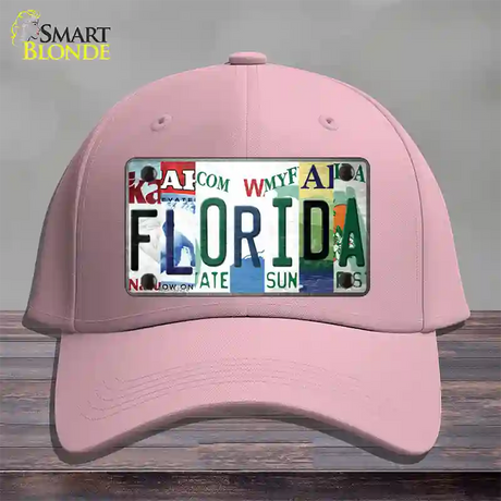 Florida Strip Art Novelty License Plate Hat Tag Cotton / Pink