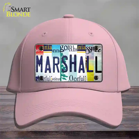 Marshall Strip Art Novelty License Plate Hat Tag Cotton / Pink