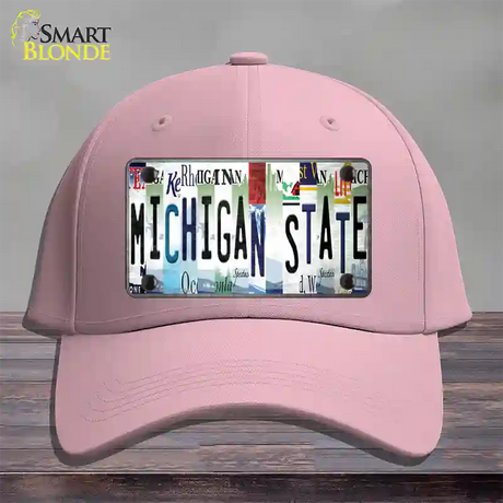 Michigan State Strip Art Novelty License Plate Hat Tag Cotton / Pink