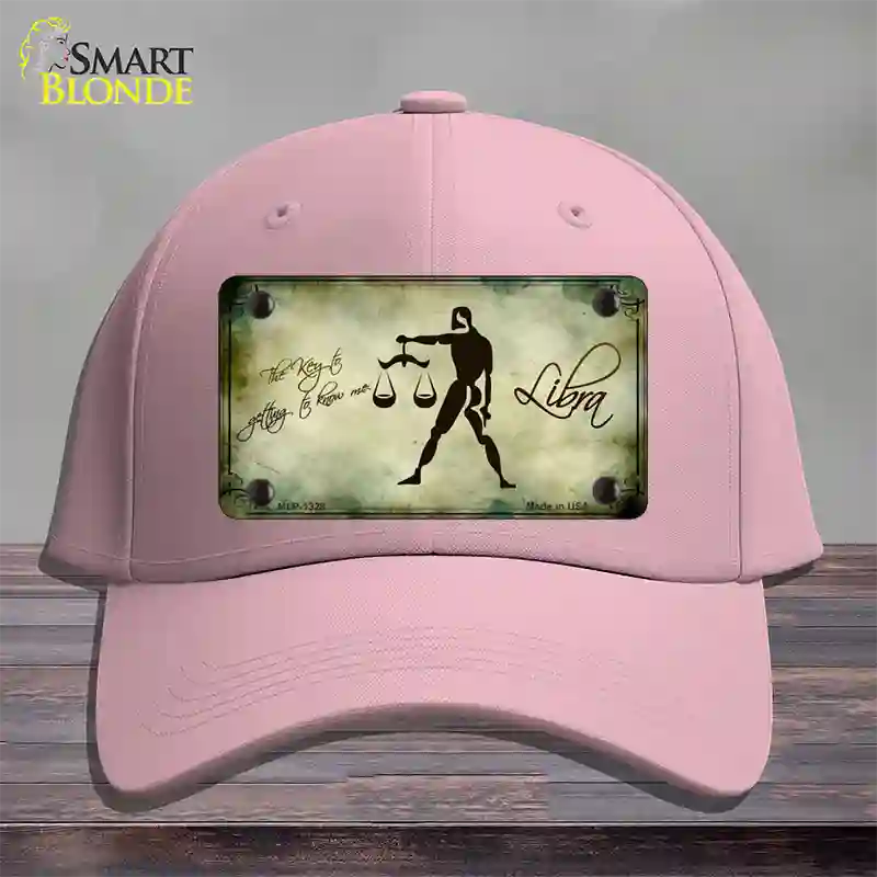 Libra Zodiac Novelty License Plate Hat Cotton / Pink