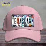 Texas A&M Strip Art Novelty License Plate Hat Tag Cotton / Pink