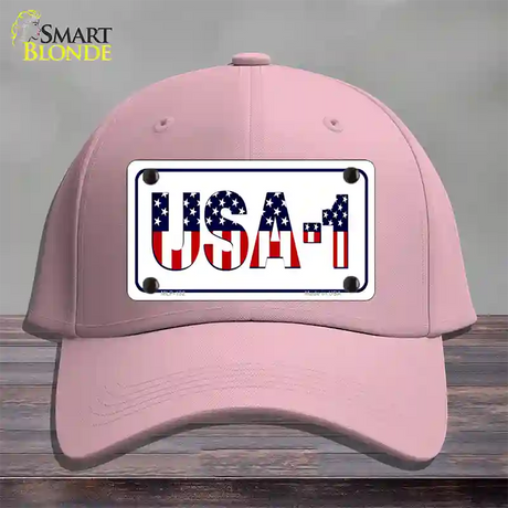 USA 1 Novelty License Plate Hat Cotton / Pink