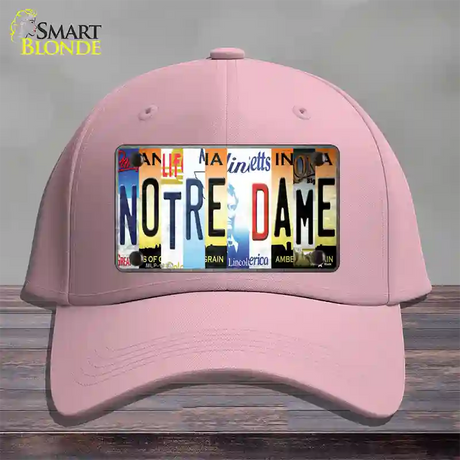 Notre Dame Strip Art Novelty License Plate Hat Tag Cotton / Pink