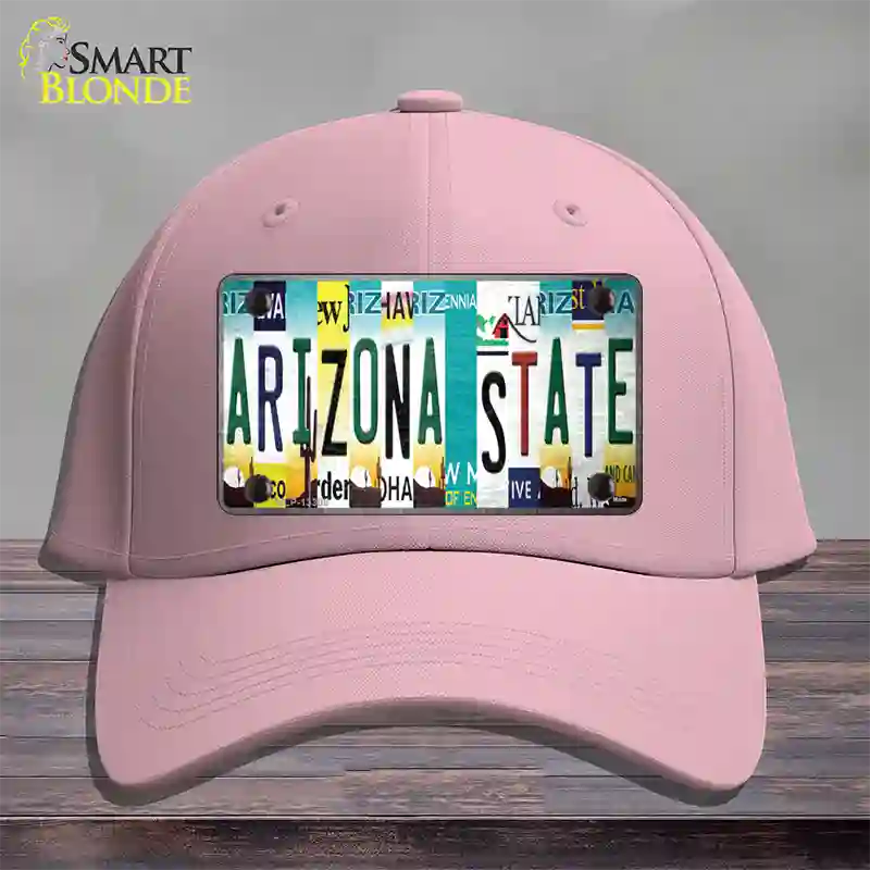 Arizona State Strip Art Novelty License Plate Hat Tag Cotton / Pink