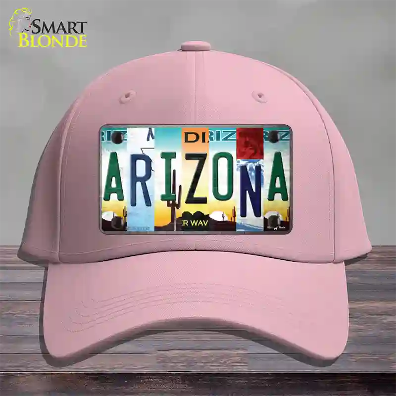 Arizona Strip Art Novelty License Plate Hat Tag Cotton / Pink