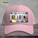 Oklahoma Strip Art Novelty License Plate Hat Tag Cotton / Pink