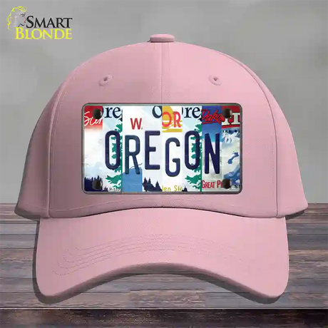 Oregon Strip Art Novelty License Plate Hat Tag Cotton / Pink