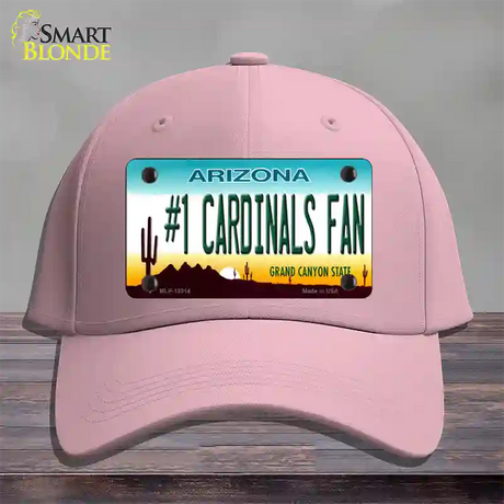 Number 1 Cardinals Fan Novelty License Plate Hat Tag Cotton / Pink