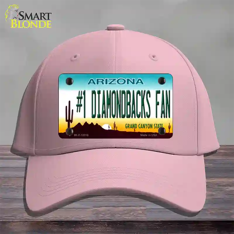 Number 1 Diamondbacks Fan Novelty License Plate Hat Tag Cotton / Pink