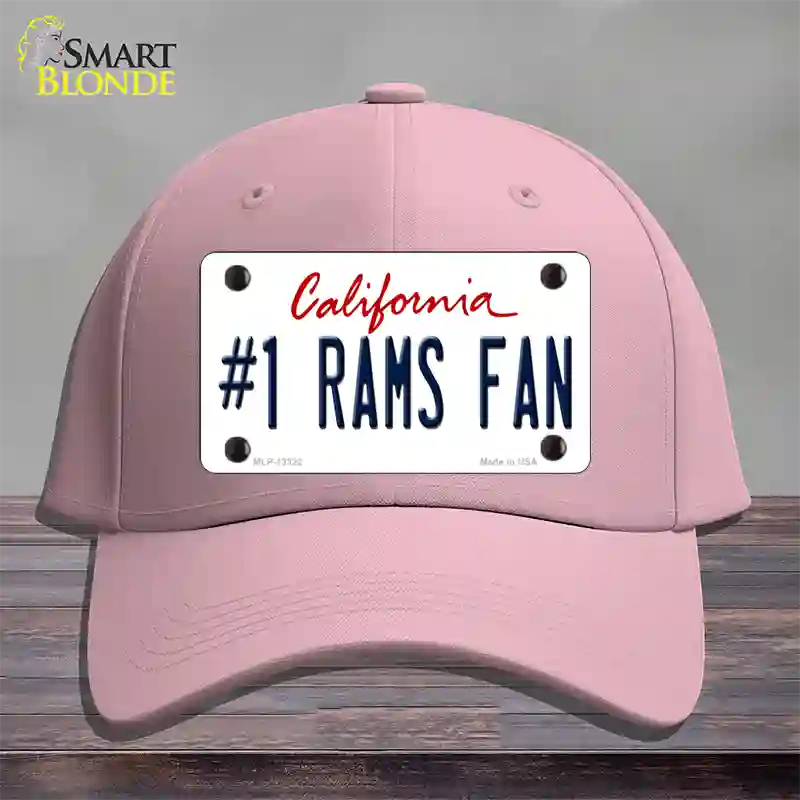 Number 1 Rams Fan Novelty License Plate Hat Tag Cotton / Pink