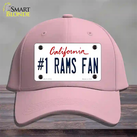 Number 1 Rams Fan Novelty License Plate Hat Tag Cotton / Pink