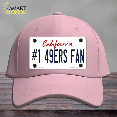 Number 1 49ers Fan Novelty License Plate Hat Tag Cotton / Pink