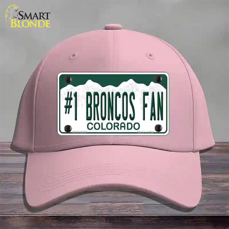 Number 1 Broncos Fan Novelty License Plate Hat Tag Cotton / Pink