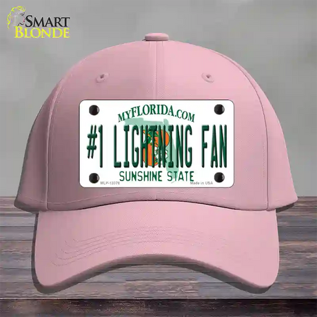 Number 1 Lightning Fan Novelty License Plate Hat Tag Cotton / Pink