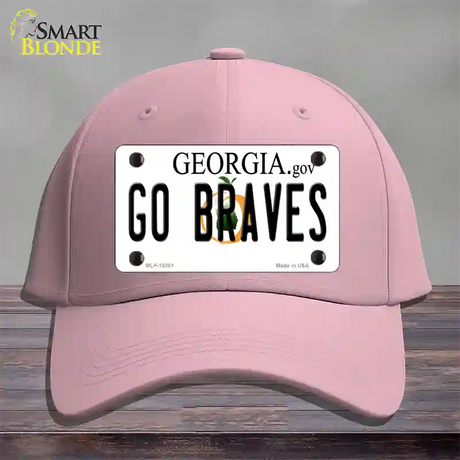 Go Braves Novelty License Plate Hat Tag Cotton / Pink