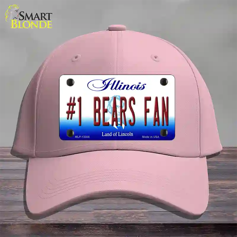 Number 1 Bears Fan Novelty License Plate Hat Tag Cotton / Pink