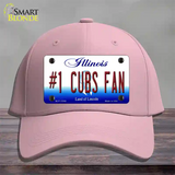 Number 1 Cubs Fan Novelty License Plate Hat Tag Cotton / Pink