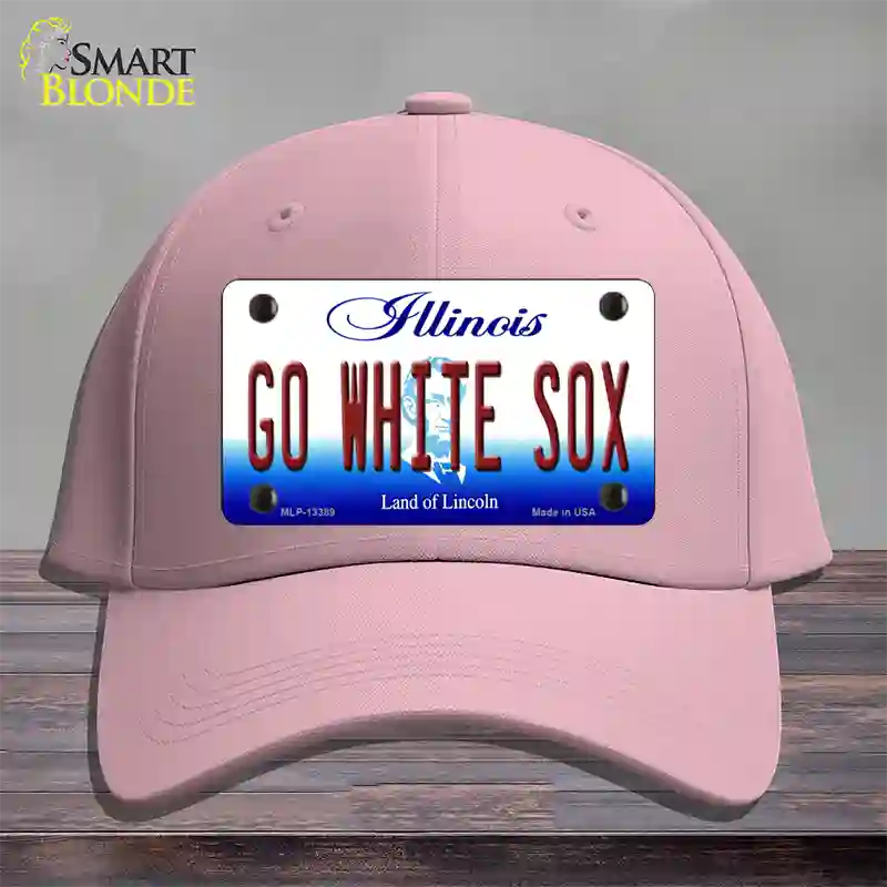 Go White Sox Novelty License Plate Hat Tag Cotton / Pink