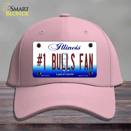 Number 1 Bulls Fan Novelty License Plate Hat Tag Cotton / Pink