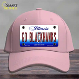 Go Blackhawks Novelty License Plate Hat Tag Cotton / Pink