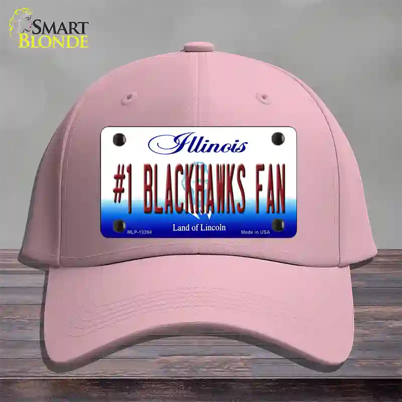 Number 1 Blackhawks Fan Novelty License Plate Hat Tag Cotton / Pink