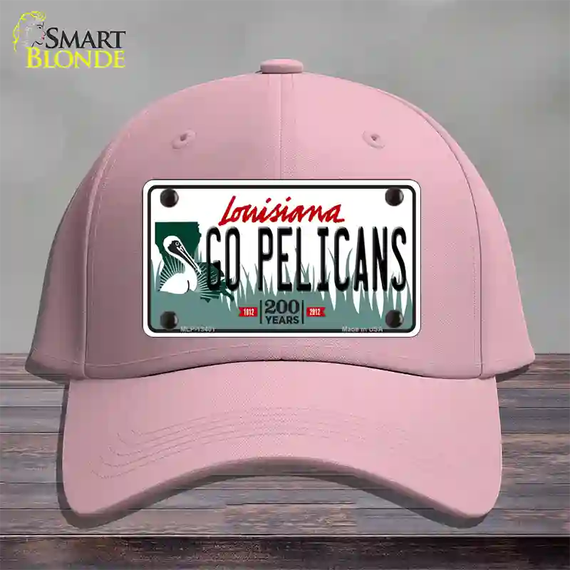 Go Pelicans Novelty License Plate Hat Tag Cotton / Pink