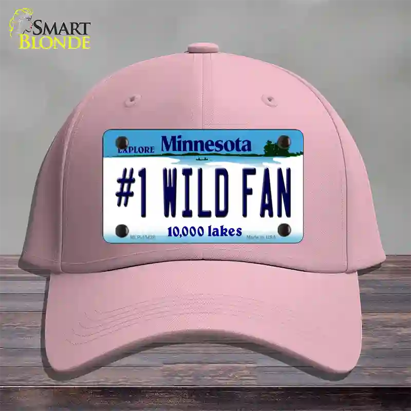 Number 1 Wild Fan Novelty License Plate Hat Tag Cotton / Pink