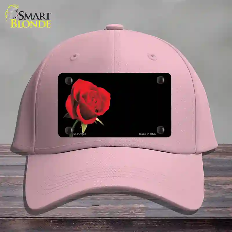 Rose Offset Novelty License Plate Hat Cotton / Pink