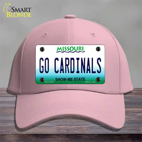 Missouri Plate Go Cardinals Novelty License Plate Hat Tag Cotton / Pink