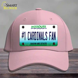 Number 1 Cardinals Fan Missouri Novelty License Plate Hat Tag Cotton / Pink