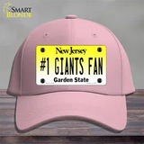 New Jersey Number 1 Giants Fan Novelty License Plate Hat Tag Cotton / Pink