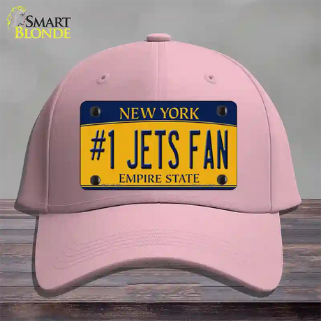 Number 1 Jets Fan New York Novelty License Plate Hat Tag Cotton / Pink