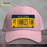 Number 1 Yankees Fan Novelty License Plate Hat Tag Cotton / Pink