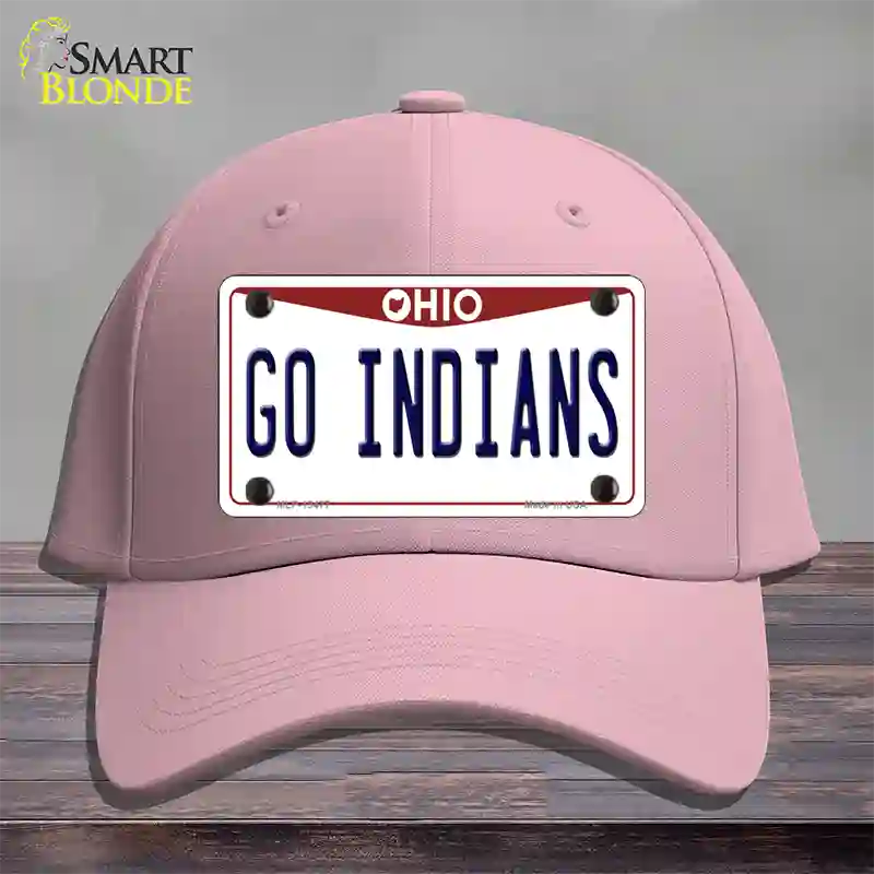 Go Indians Novelty License Plate Hat Tag Cotton / Pink