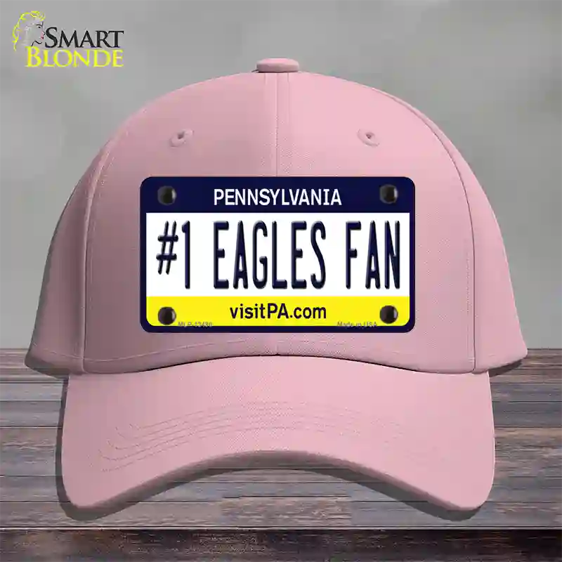 Number 1 Eagles Fan Novelty License Plate Hat Tag Cotton / Pink