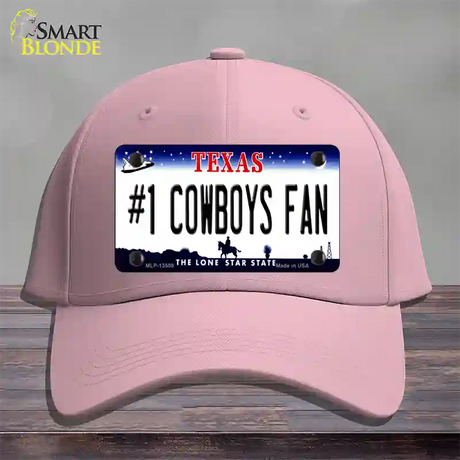 Number 1 Cowboys Fan Novelty License Plate Hat Tag Cotton / Pink