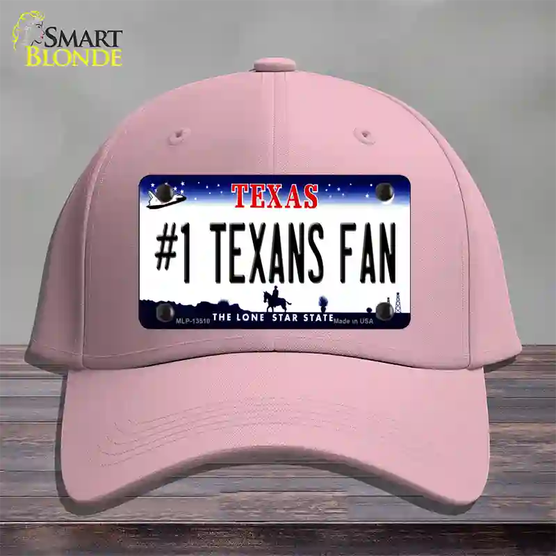 Number 1 Texans Fan Novelty License Plate Hat Tag Cotton / Pink