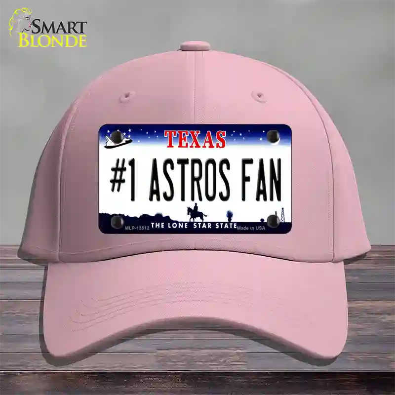 Number 1 Astros Fan Novelty License Plate Hat Tag Cotton / Pink