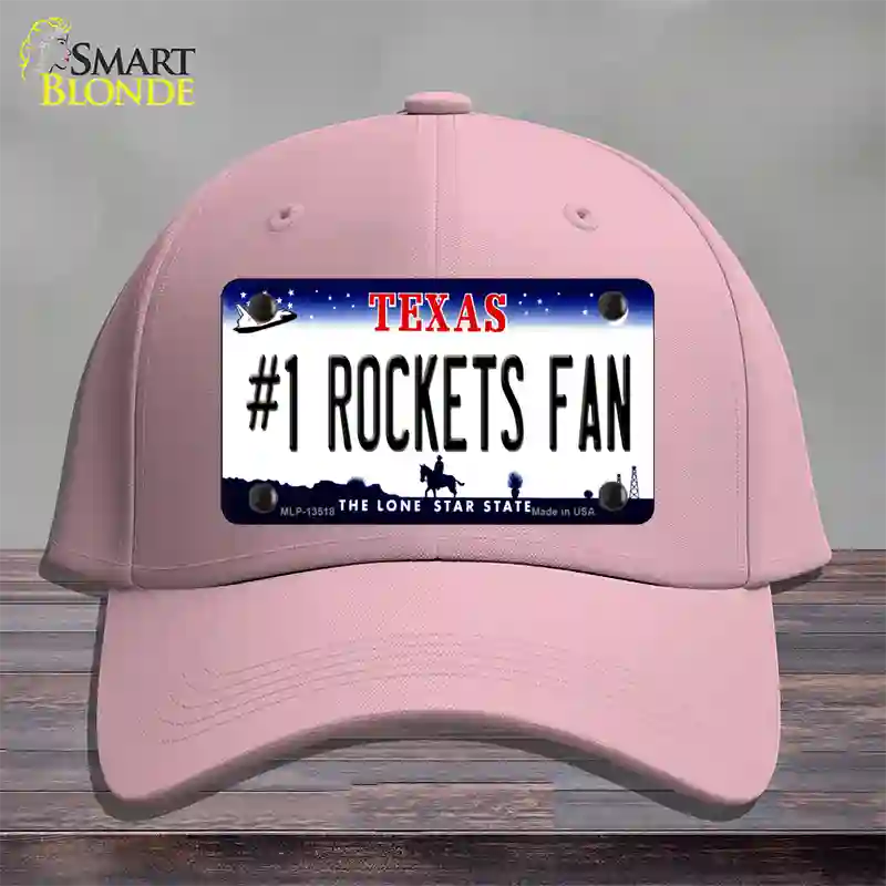 Number 1 Rockets Fan Novelty License Plate Hat Tag Cotton / Pink