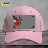 Teacher Apple Offset Novelty License Plate Hat Cotton / Pink