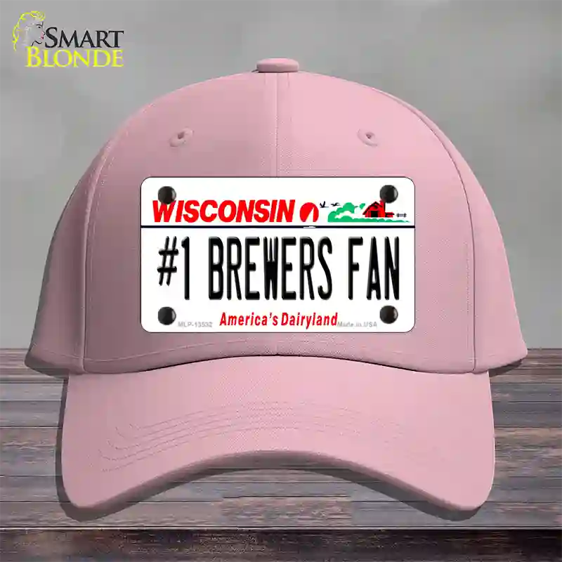 Number 1 Brewers Fan Novelty License Plate Hat Tag Cotton / Pink