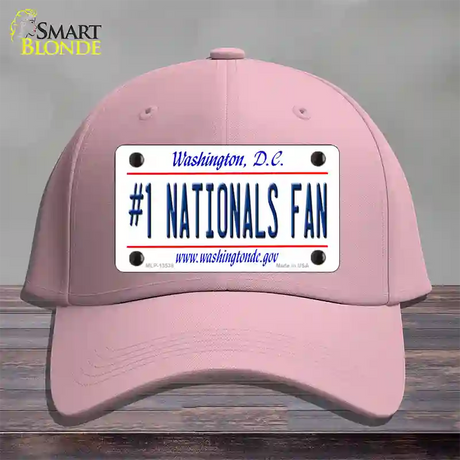 Number 1 Nationals Fan Novelty License Plate Hat Tag Cotton / Pink