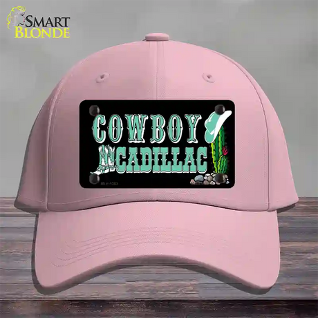 Cowboy Cadillac Novelty License Plate Hat Cotton / Pink