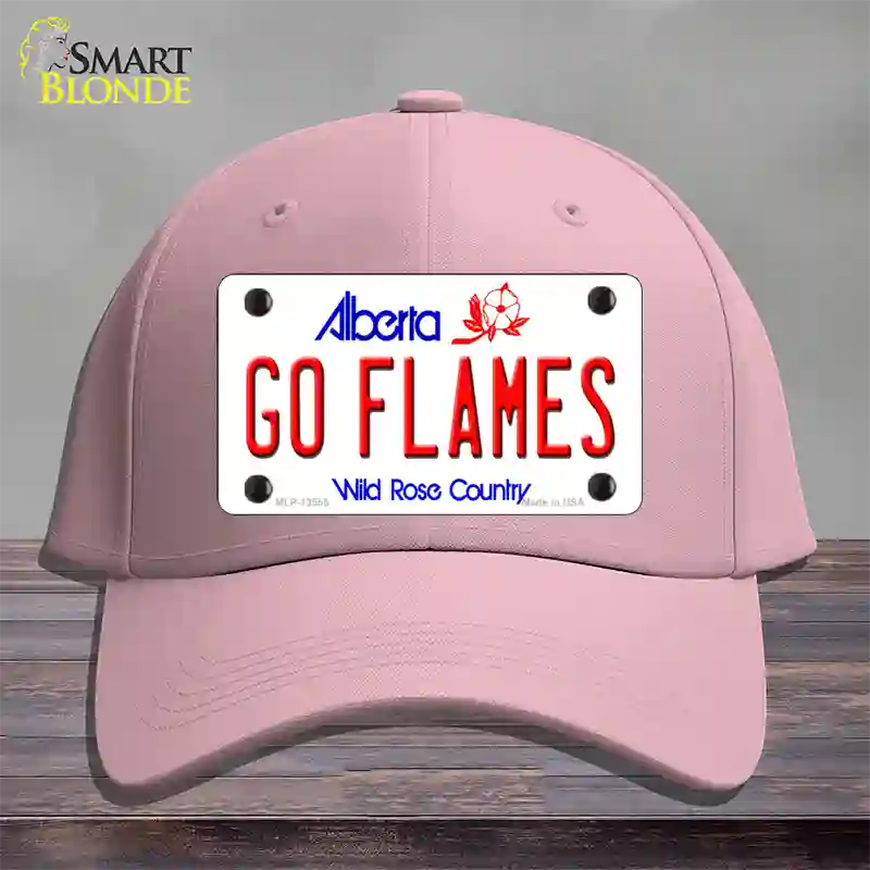 Go Flames Novelty License Plate Hat Tag Cotton / Pink