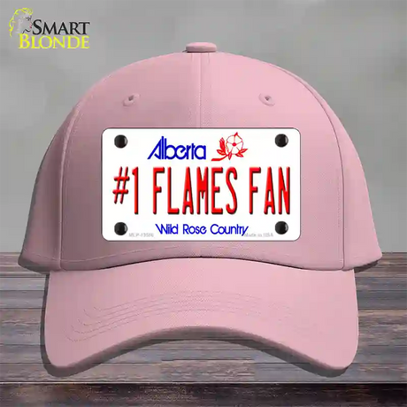 Number 1 Flames Fan Novelty License Plate Hat Tag Cotton / Pink