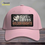 This Girl Loves Her Golden Knights Novelty License Plate Hat Tag Cotton / Pink