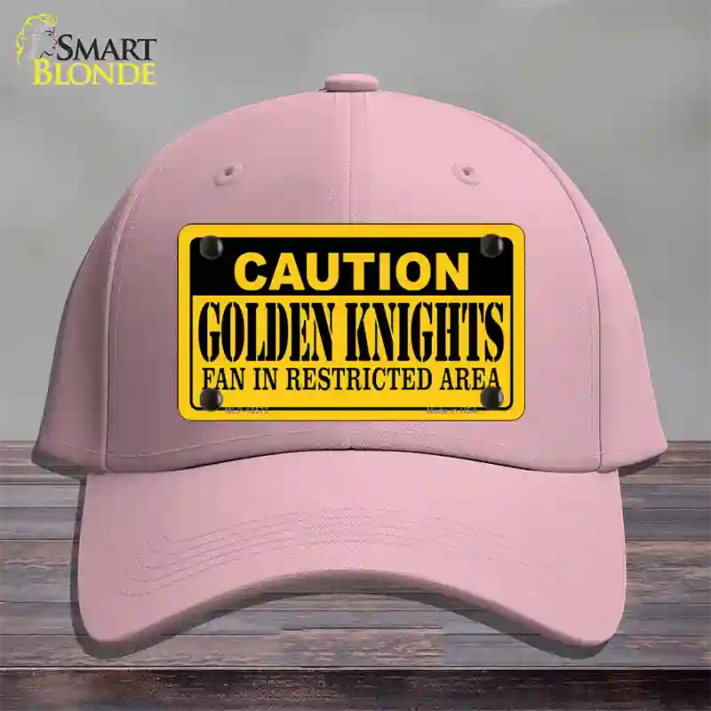 Caution Golden Knights Novelty License Plate Hat Tag Cotton / Pink